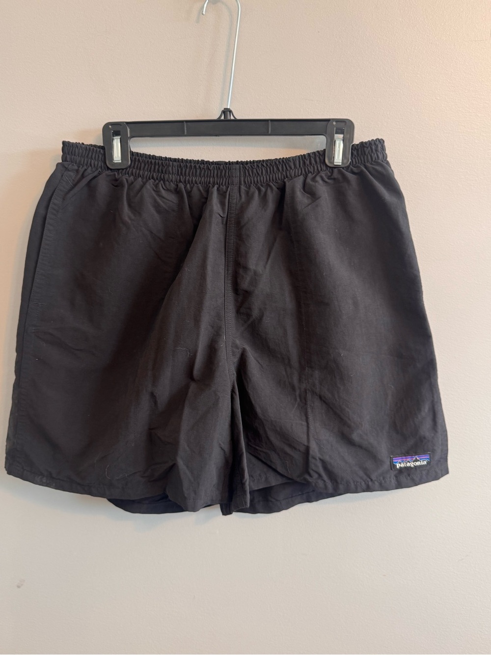Patagonia Shells Shorts Men’s Large Black NetPlus Lined Swim Trunks